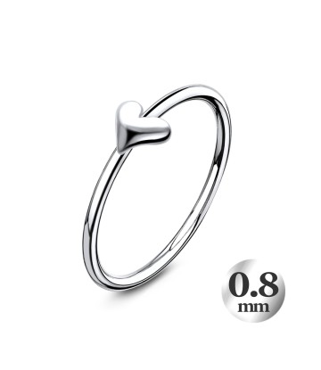 Heart Shaped Nose Rings NSKR-13n (0.8mm)